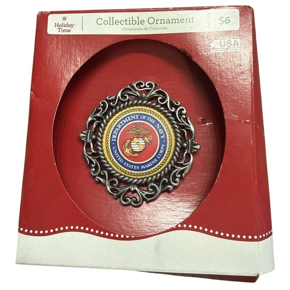 Holiday Time Collectible Ornament Department Of The Navy‎ Untied States Marine